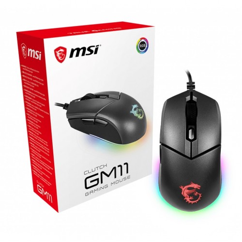 MSI CLUTCH GM11 6-Button RGB Gaming Mouse-IOSBD